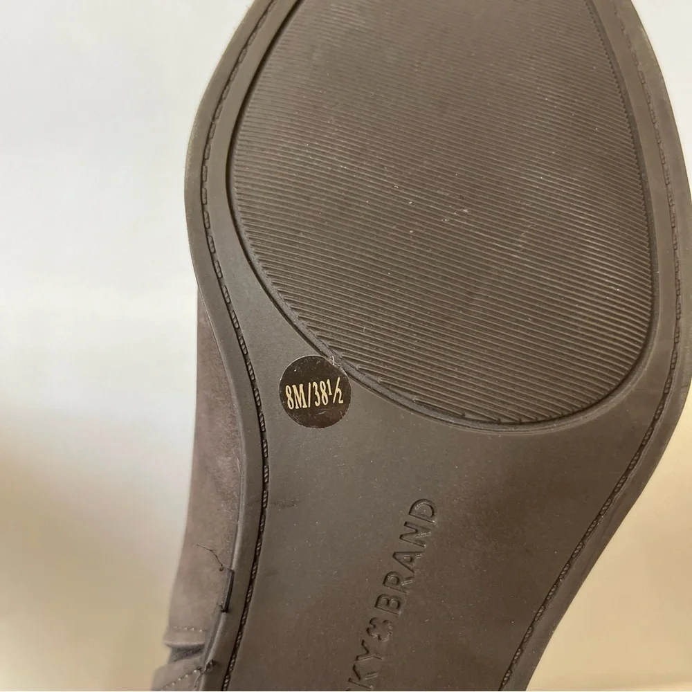 Lucky Brand Jana Gray Heeled Ankle Booties